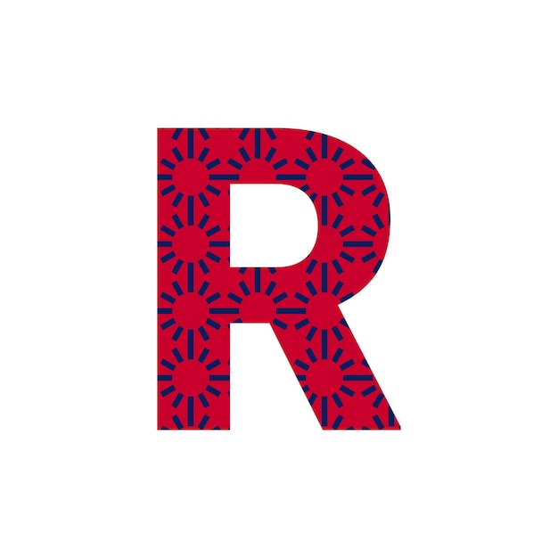 Vector logotipo de letra r o logotipo de texto r y diseño de logotipo de palabra r