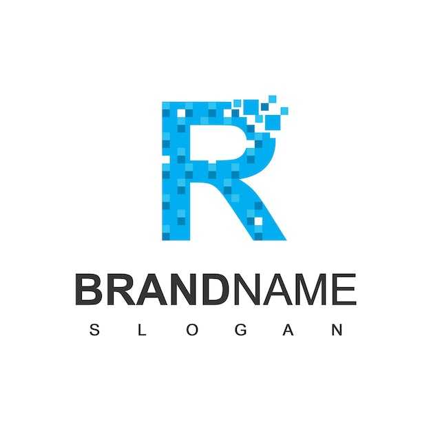 Logotipo de letra R Pixel
