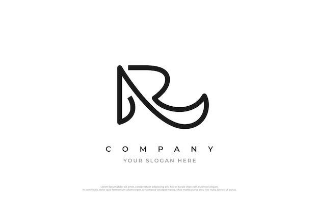 Logotipo de la letra r sobre un fondo blanco