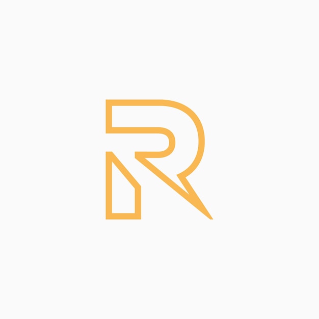 Logotipo de la letra r con vector de concepto premium moderno