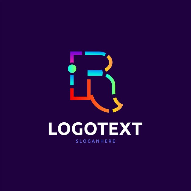 Vector logotipo de la letra r