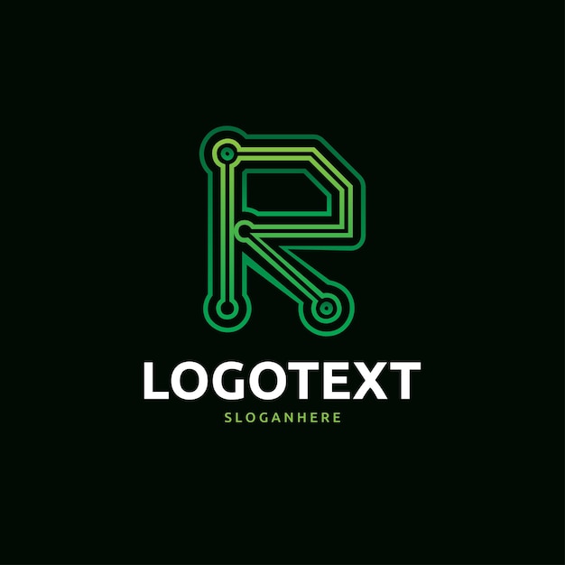 Vector logotipo de la letra r