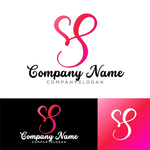El logotipo de la letra S corazón