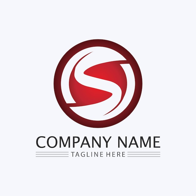 Logotipo de letra S corporativa de negocios