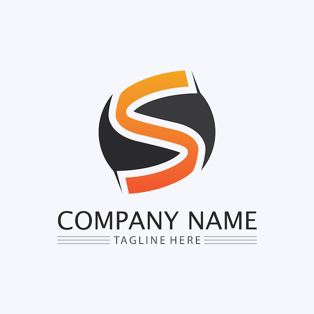 Logotipo de letra S corporativa de negocios