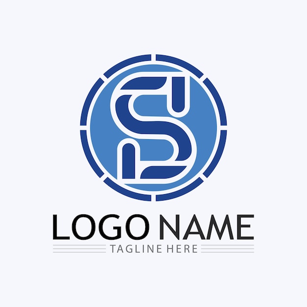 Logotipo de letra S corporativa de negocios