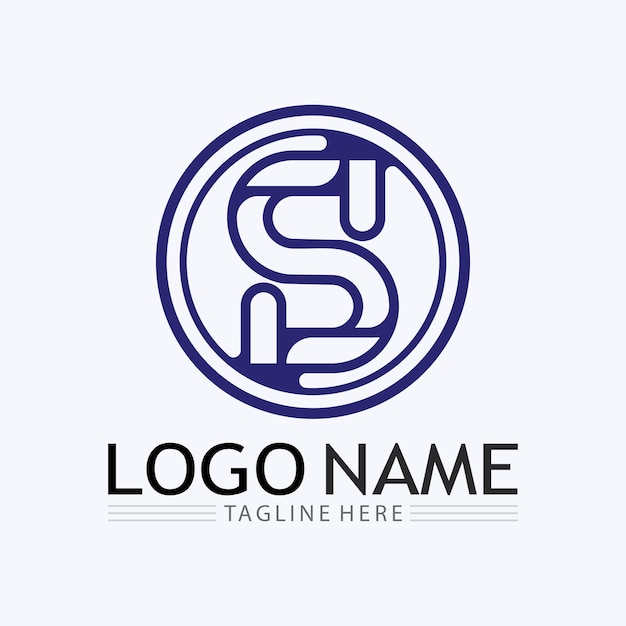 Logotipo de letra S corporativa de negocios