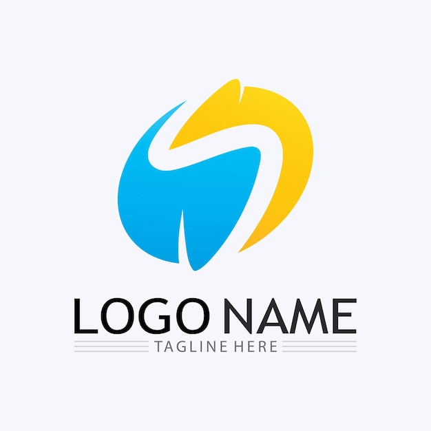 Logotipo de letra S corporativa de negocios