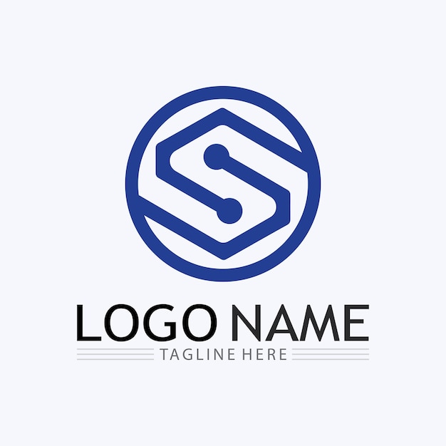 Logotipo de letra S corporativa de negocios