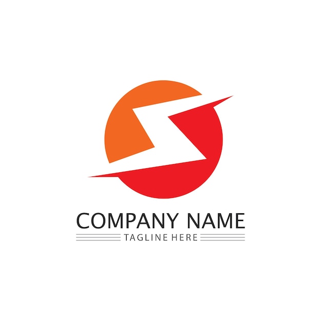 Logotipo de letra s corporativa de negocios