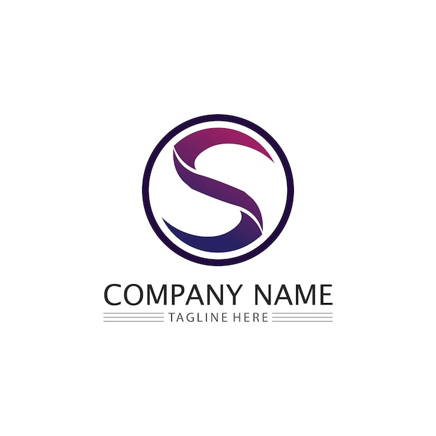 Logotipo de letra S corporativa de negocios