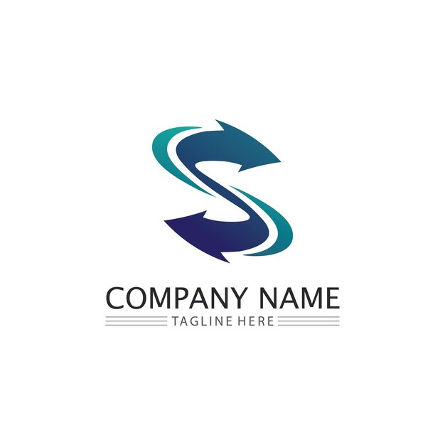 Logotipo de letra S corporativa de negocios