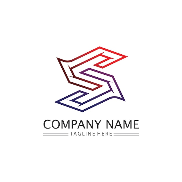 Logotipo de letra S corporativa de negocios