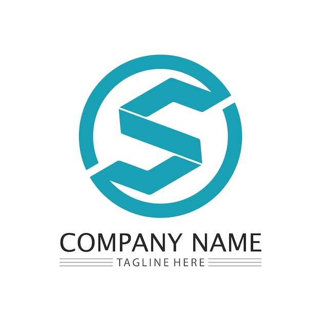 Logotipo de letra S corporativa de negocios