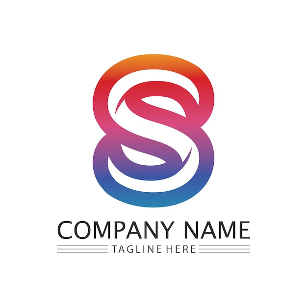Logotipo de letra S corporativa de negocios