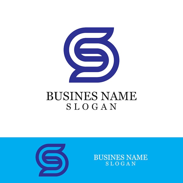 Logotipo de letra S corporativa de negocios