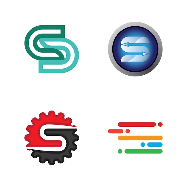 Logotipo de letra S corporativa de negocios