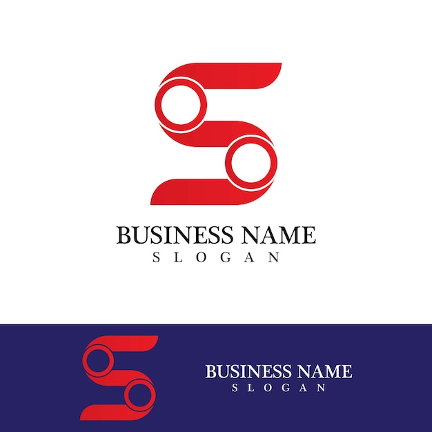 Logotipo de letra S corporativa de negocios