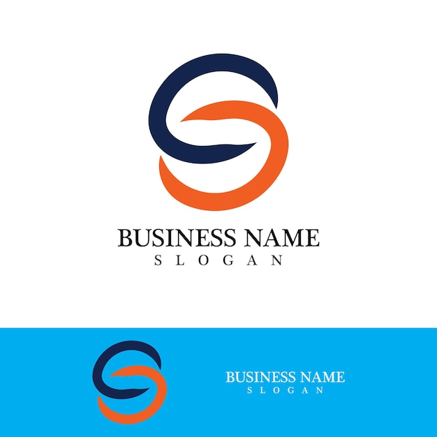 Logotipo de letra S corporativa de negocios