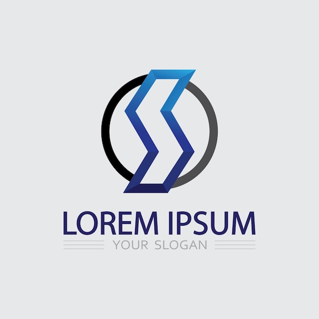 Logotipo de letra S corporativa de negocios