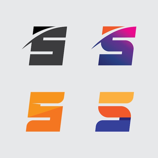 Logotipo de letra S corporativa de negocios