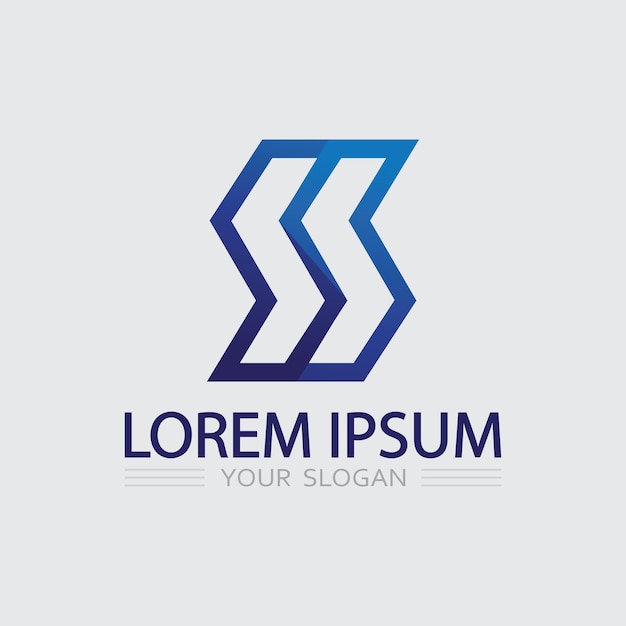 Logotipo de letra S corporativa de negocios