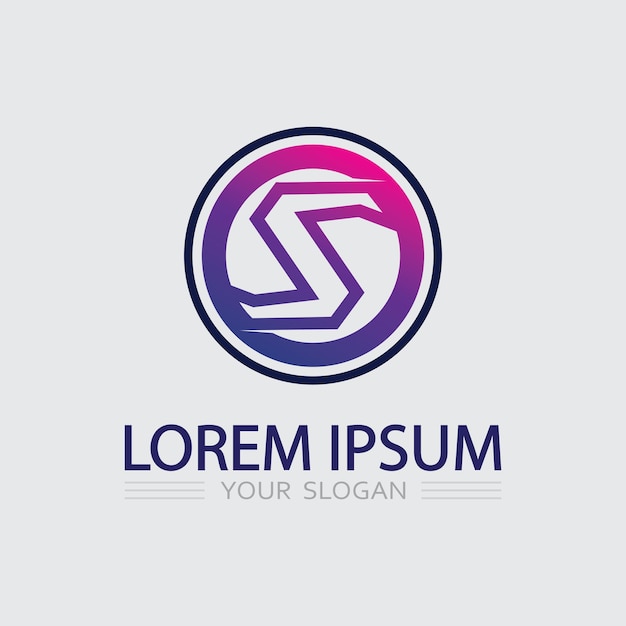 Logotipo de letra S corporativa de negocios