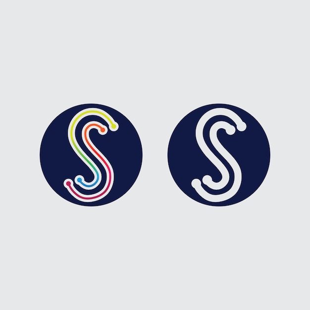 Logotipo de letra S corporativa de negocios