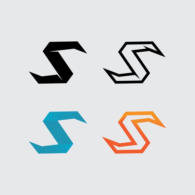 Logotipo de letra S corporativa de negocios