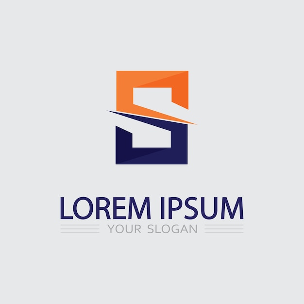 Logotipo de letra S corporativa de negocios