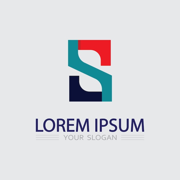 Logotipo de letra S corporativa de negocios