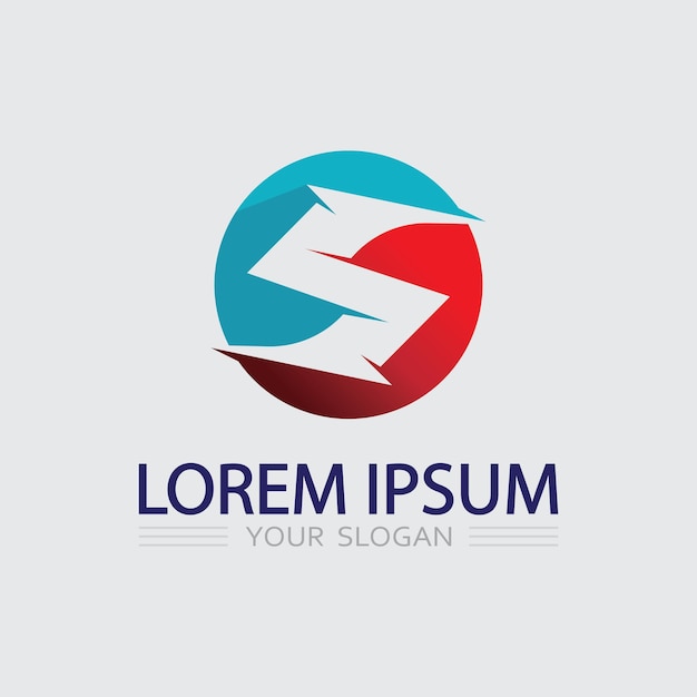 Logotipo de letra S corporativa de negocios
