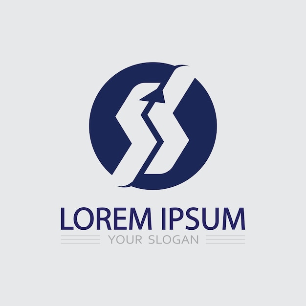 Logotipo de letra S corporativa de negocios