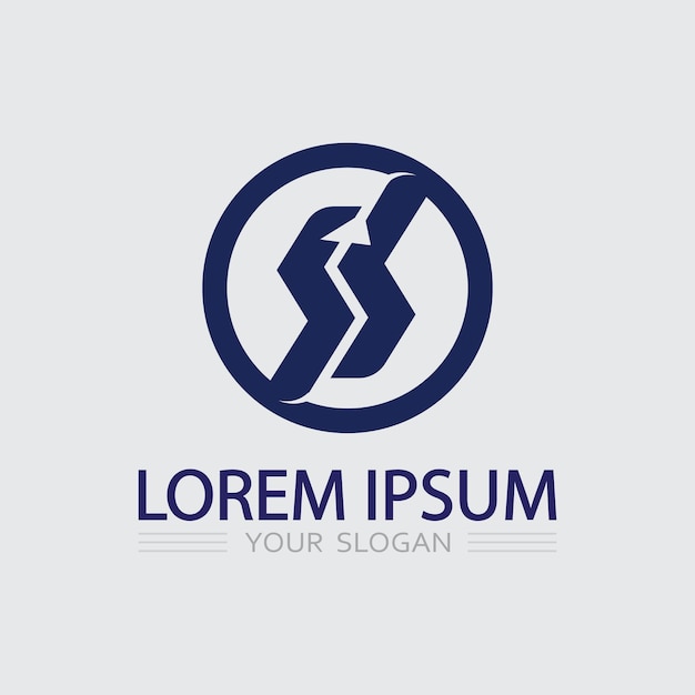 Logotipo de letra S corporativa de negocios