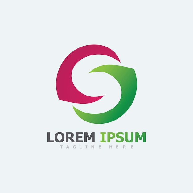 Logotipo de letra S corporativa de negocios