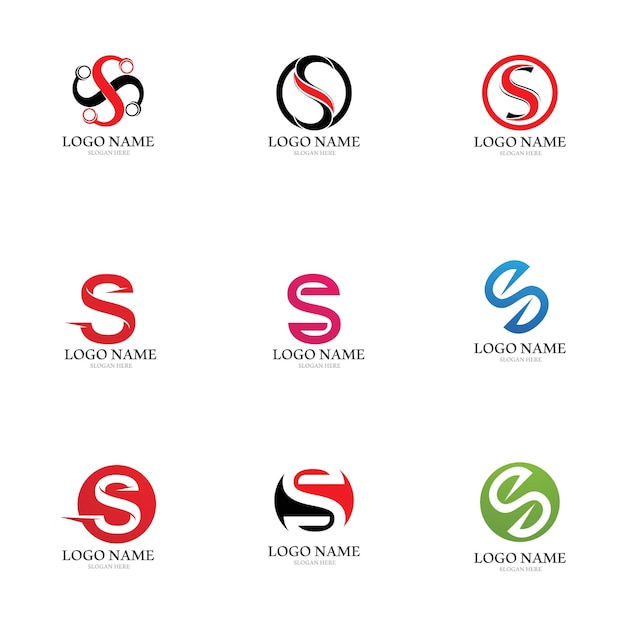 Logotipo de letra S corporativa de negocios