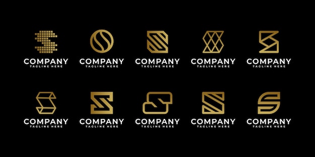Logotipo de la letra s creativa de lujo premium para el diseño de logotipos de empresas y negocios