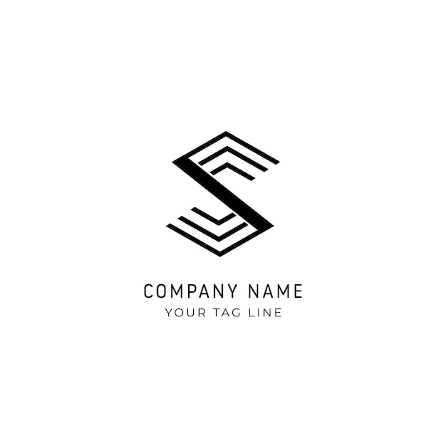 Logotipo de la letra S diseño colorido con archivo de archivo eps