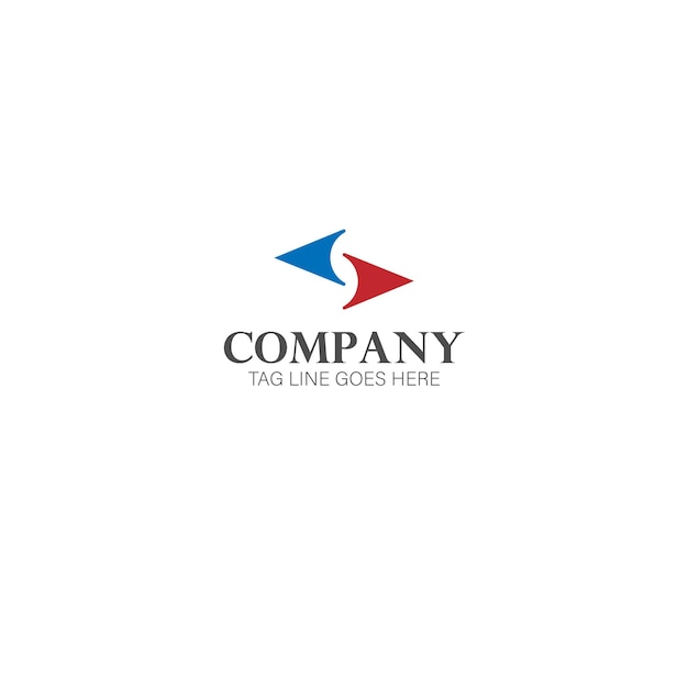logotipo letra S flecha monograma con el concepto de flechas derecha e izquierda sobre fondo blanco