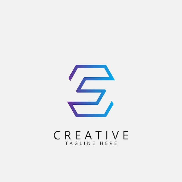 Logotipo de la letra S del hexágono para la plantilla vectorial de diseño de tecnología.