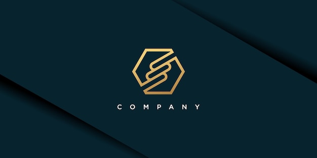 Logotipo de la letra S con icono de diseño de estilo creativo y único vector premium