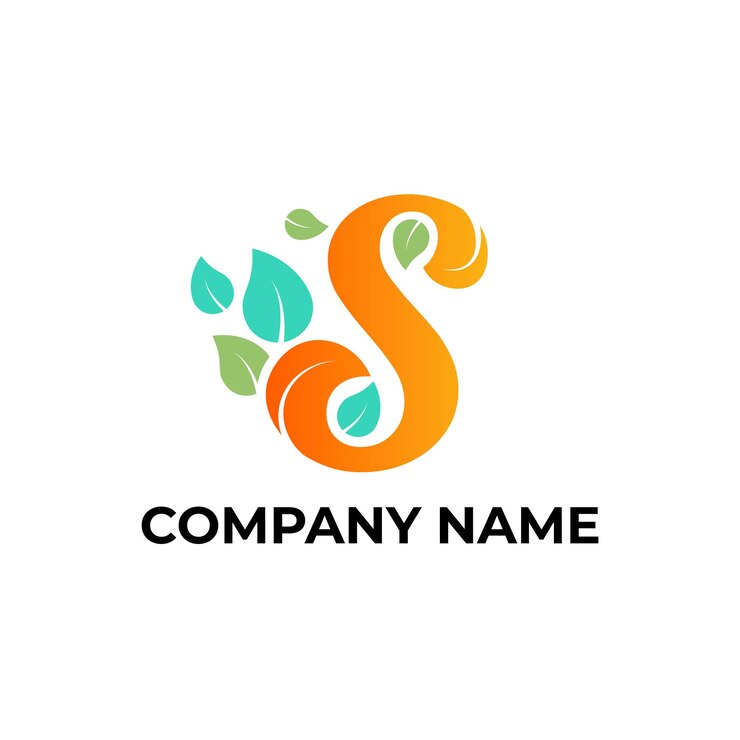 El logotipo de la letra S Leaf