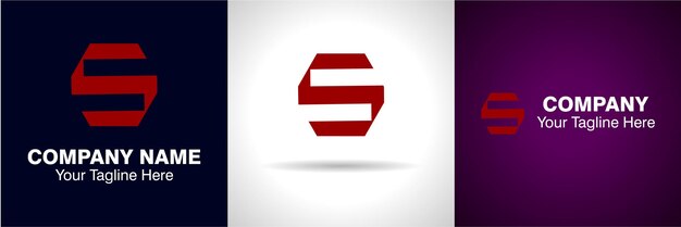 Logotipo de letra S, logotipo de alfabeto S y logotipo de Creative S