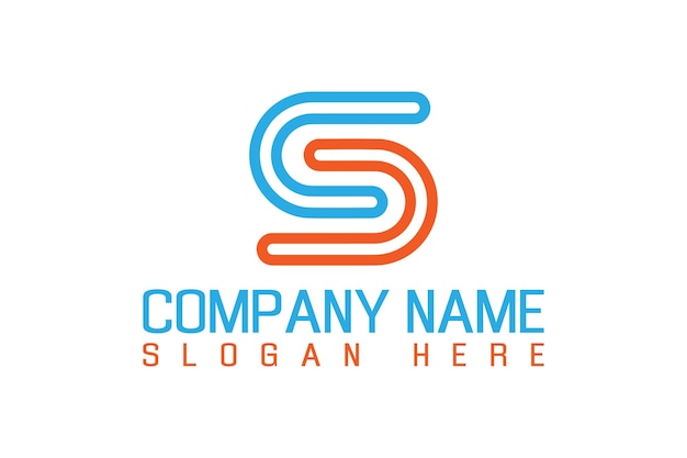 Logotipo de la letra s, logotipo del emblema de la empresa corporativa