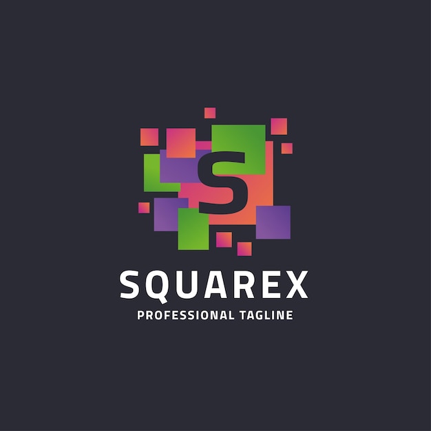 Logotipo de la letra S de Squarex