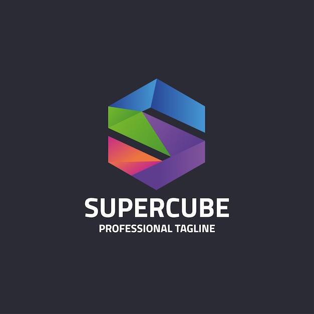 Logotipo de la letra S del supercubo