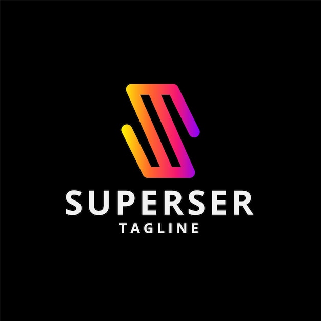 Logotipo de la letra S del superservidor