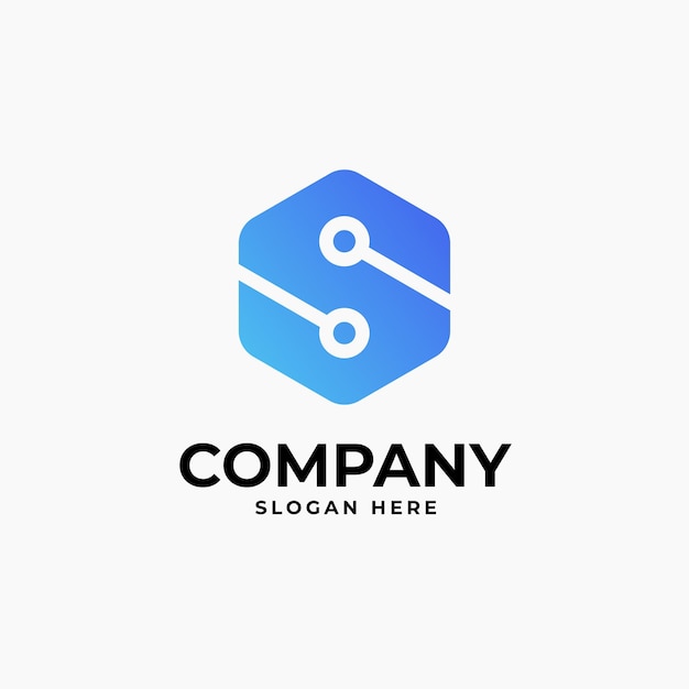 Logotipo de la letra s de tecnología