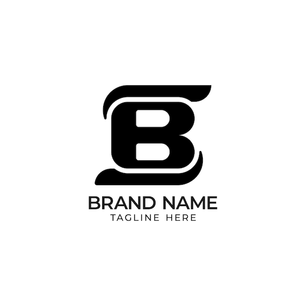 Logotipo de la letra SB Vector en negrita moderna