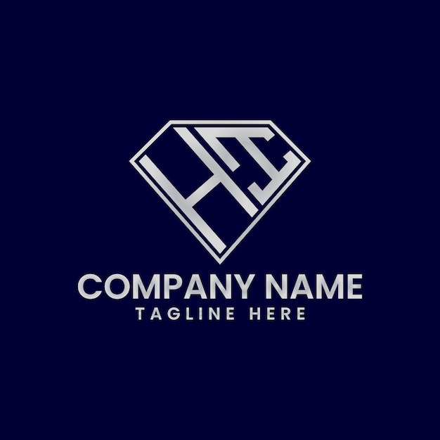 Logotipo de letra simple en marco de diamante